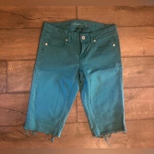American Eagle Outfitters Teal Jean Shorts #005